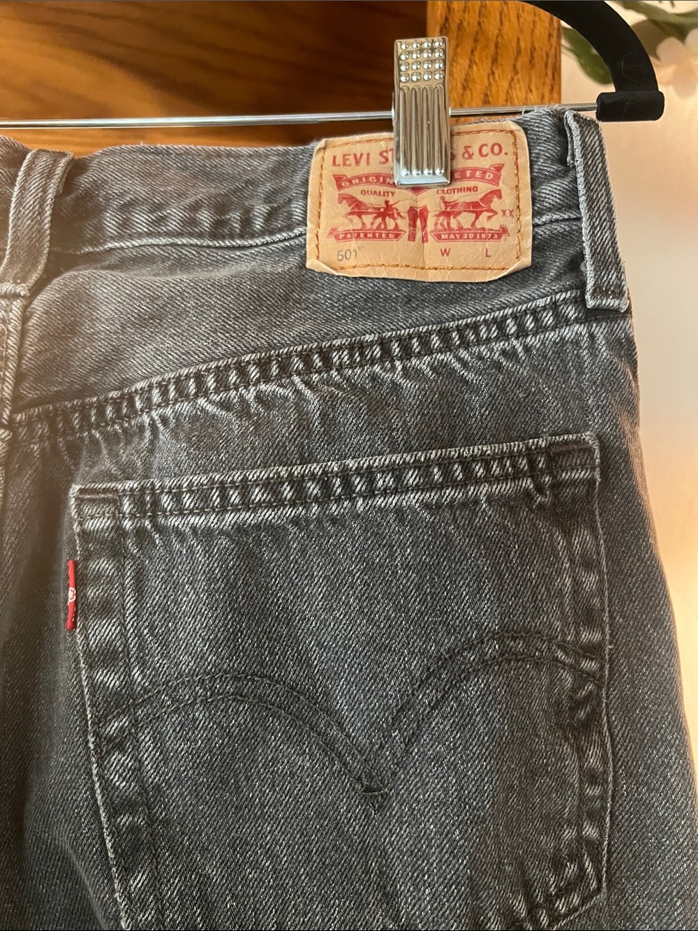 Levi's Womens Black Washed Boot-Cut Jeans - Picture 2 of 5